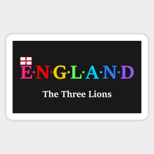 England, The Three Lion (flag version) Sticker